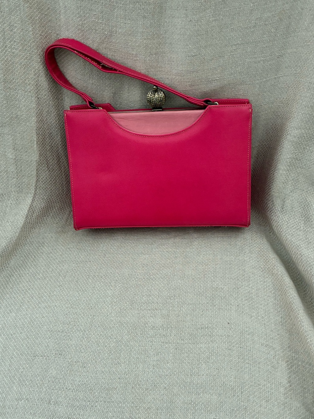 Vintage Structured Top-Handle Satchel in Pinks